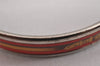 Authentic HERMES Email PM Bangle Belt Motif Silver Red Box K4819