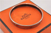 Authentic HERMES Email PM Bangle Belt Motif Silver Red Box K4819