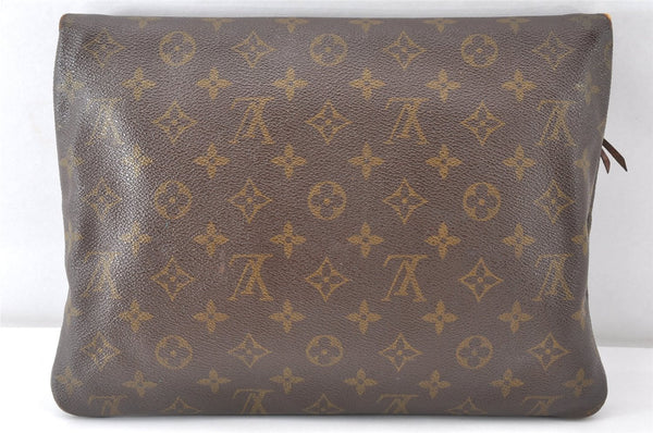 Auth Louis Vuitton Monogram Pochette Pliante Clutch Hand Bag Old Model LV K4823