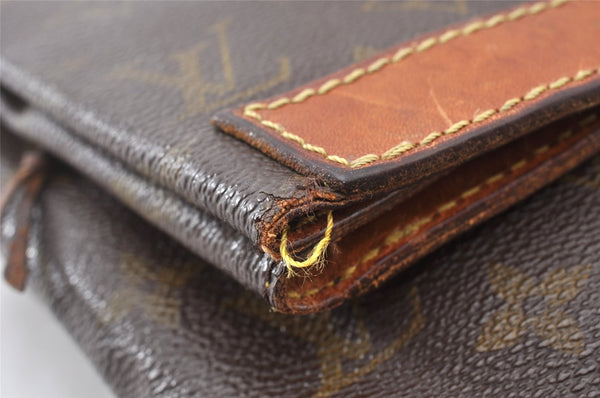 Auth Louis Vuitton Monogram Pochette Pliante Clutch Hand Bag Old Model LV K4823