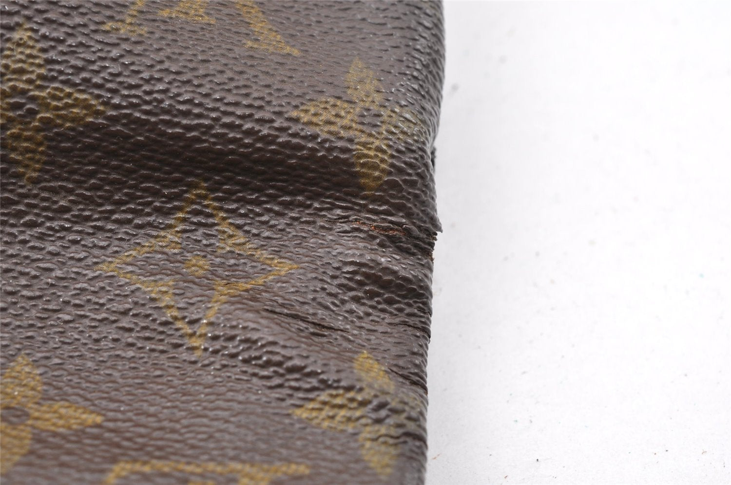 Auth Louis Vuitton Monogram Pochette Pliante Clutch Hand Bag Old Model LV K4823