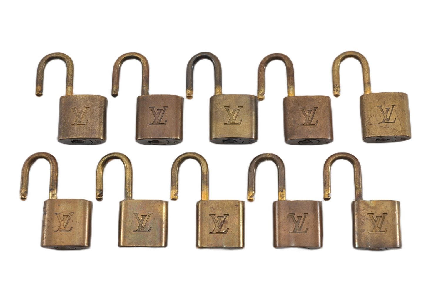 Authentic Louis Vuitton Padlock Gold 10Set LV K4825