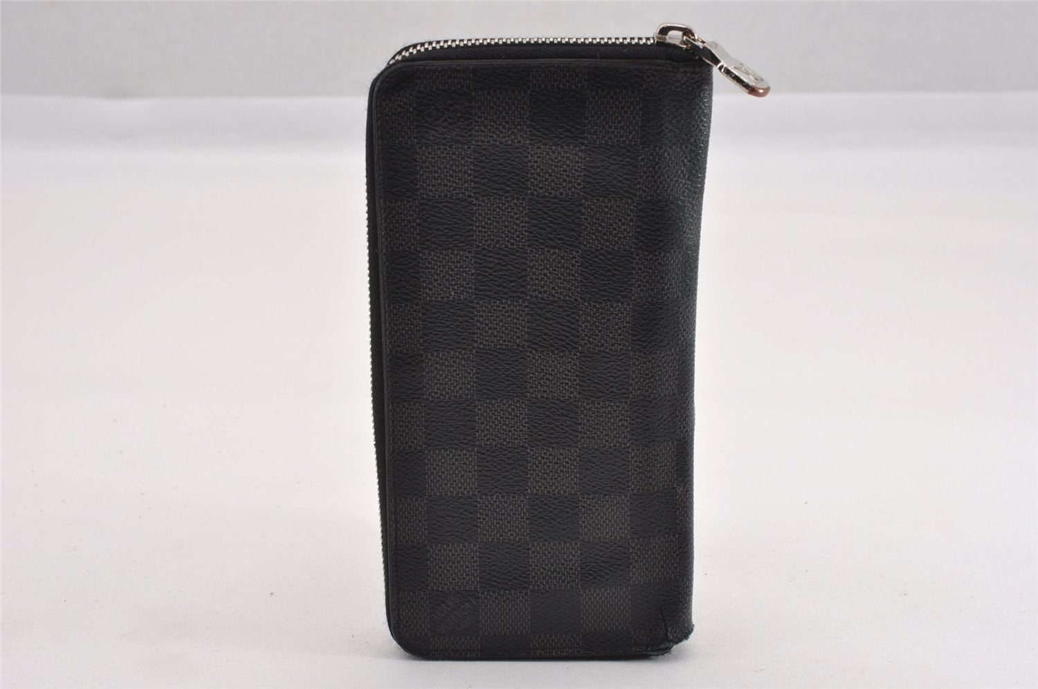 Authentic Louis Vuitton Damier Graphite Zippy Wallet Vertical N63095 LV K4828