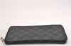 Authentic Louis Vuitton Damier Graphite Zippy Wallet Vertical N63095 LV K4828