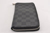 Authentic Louis Vuitton Damier Graphite Zippy Wallet Vertical N63095 LV K4828