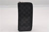 Authentic Louis Vuitton Damier Graphite Zippy Wallet Vertical N63095 LV K4828