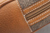 Authentic GUCCI Micro GG PVC Leather Clutch Hand Bag Purse Brown Junk K4831