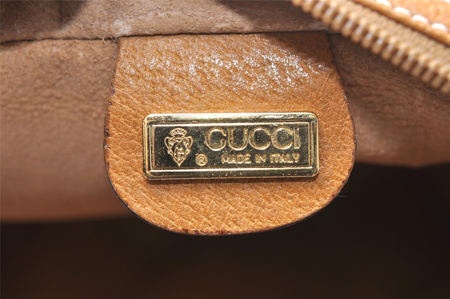 Authentic GUCCI Micro GG PVC Leather Clutch Hand Bag Purse Brown Junk K4831