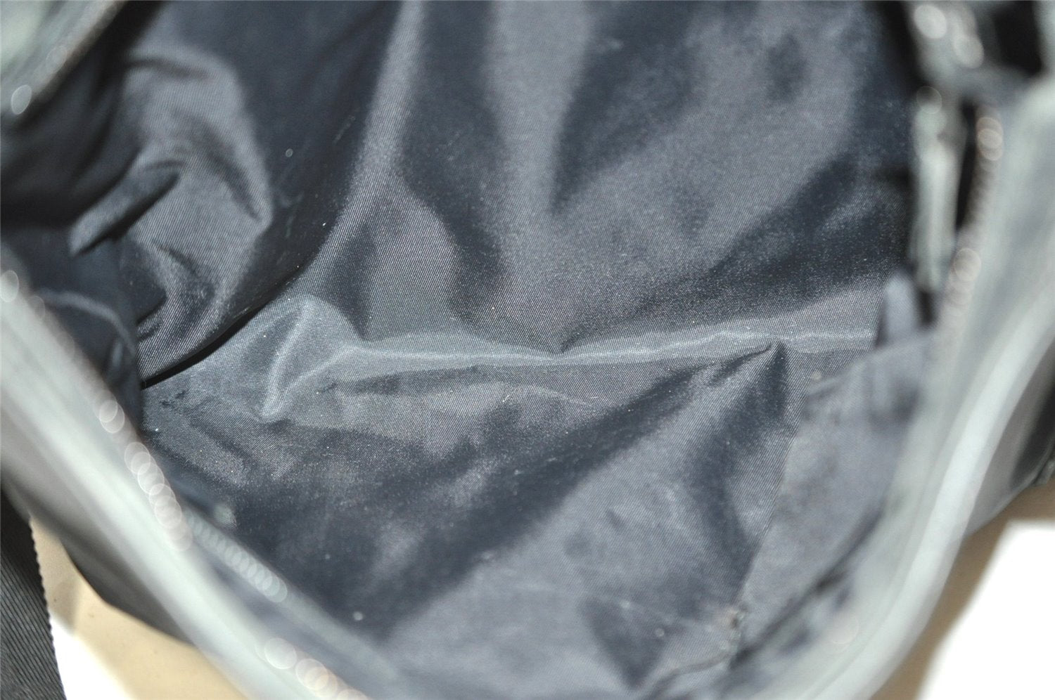 Authentic GUCCI Guccissima Shoulder Cross Bag Leather Nylon 161822 Black K4832