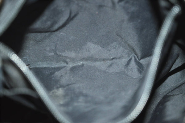 Authentic GUCCI Guccissima Shoulder Cross Bag Leather Nylon 161822 Black K4832