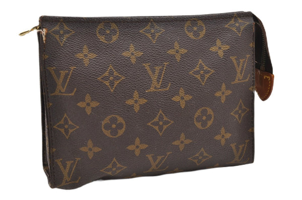 Auth Louis Vuitton Monogram Poche Toilette 19 M47544 Cosmetics Pouch Junk K4835