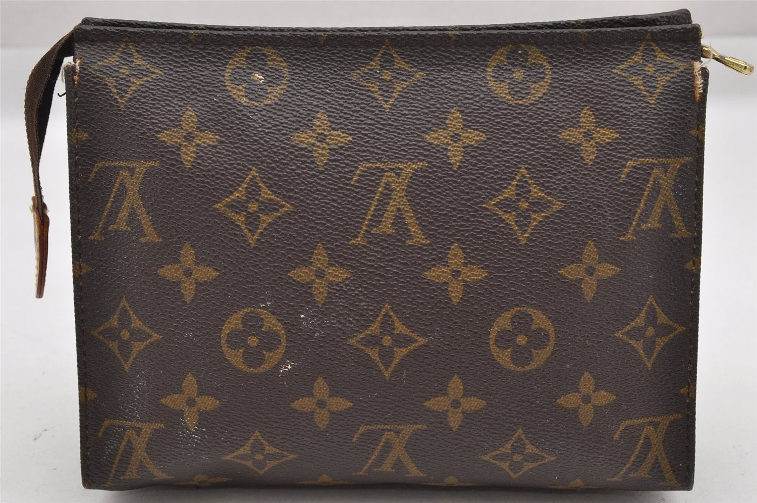 Auth Louis Vuitton Monogram Poche Toilette 19 M47544 Cosmetics Pouch Junk K4835