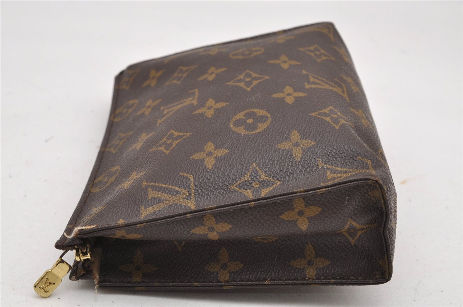 Auth Louis Vuitton Monogram Poche Toilette 19 M47544 Cosmetics Pouch Junk K4835