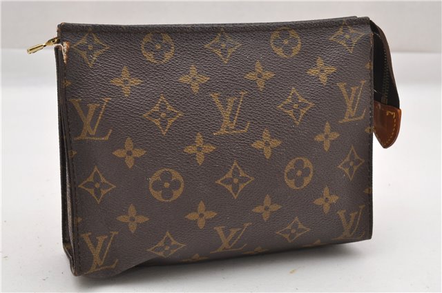 Auth Louis Vuitton Monogram Poche Toilette 19 M47544 Cosmetics Pouch Junk K4835