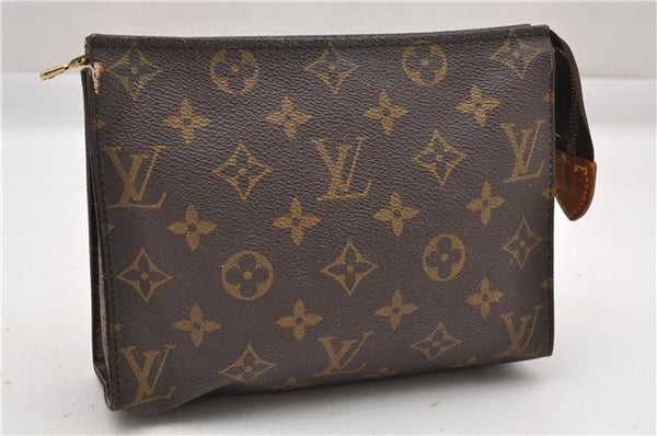 Auth Louis Vuitton Monogram Poche Toilette 19 M47544 Cosmetics Pouch Junk K4835