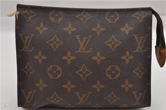 Auth Louis Vuitton Monogram Poche Toilette 19 M47544 Cosmetics Pouch Junk K4835