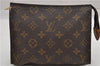 Auth Louis Vuitton Monogram Poche Toilette 19 M47544 Cosmetics Pouch Junk K4835