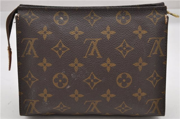Auth Louis Vuitton Monogram Poche Toilette 19 M47544 Cosmetics Pouch Junk K4835