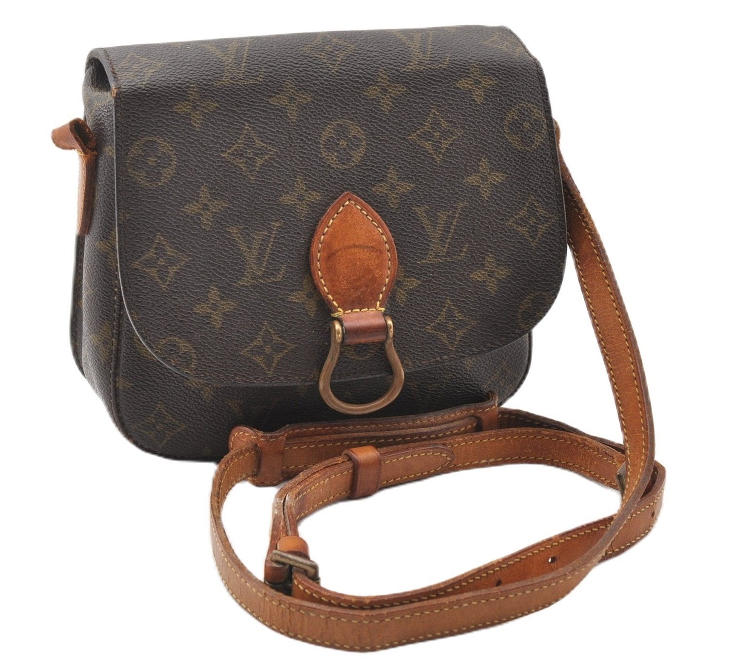 Authentic Louis Vuitton Monogram Saint Cloud MM M51243 Shoulder Bag Junk K4836
