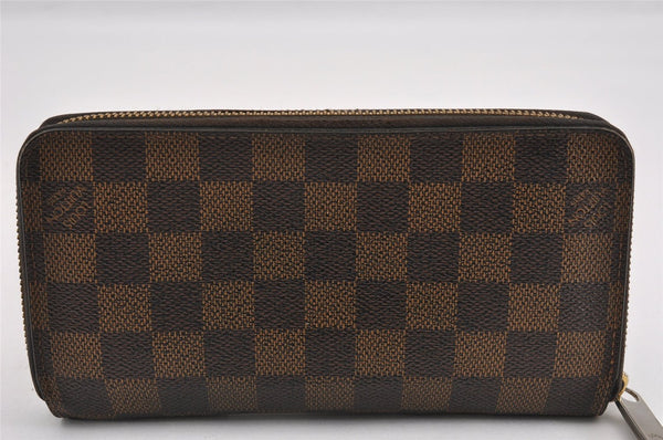 Authentic Louis Vuitton Damier Zippy Long Wallet Purse N60015 LV K4837