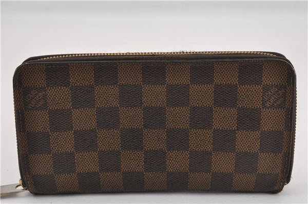 Authentic Louis Vuitton Damier Zippy Long Wallet Purse N60015 LV K4837