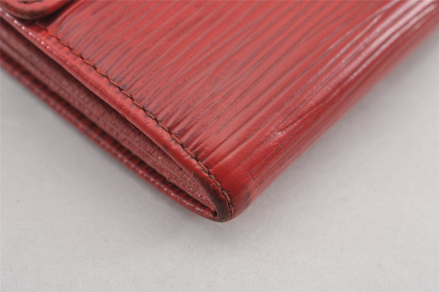 Auth Louis Vuitton Epi Pochette Porte Monnaie Credit Wallet Red M63577 LV K4838