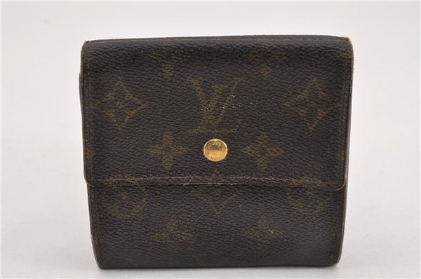 Authentic Louis Vuitton Monogram M61652 Porte Monnaie Billet Carte Credit K4839