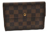 Authentic Louis Vuitton Damier Porte Tresor Etui Papier Wallet N61202 LV K4846