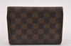 Authentic Louis Vuitton Damier Porte Tresor Etui Papier Wallet N61202 LV K4846