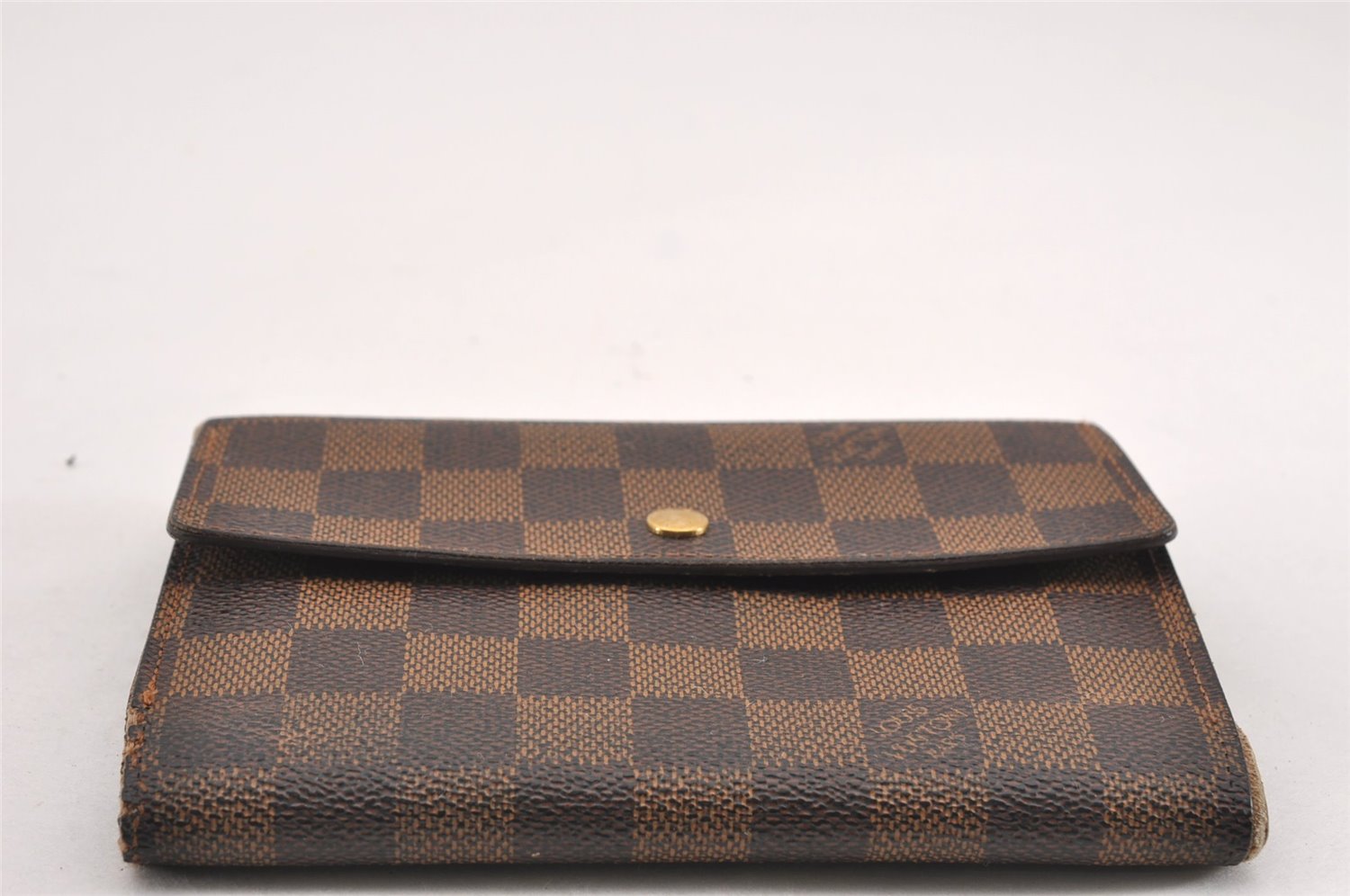 Authentic Louis Vuitton Damier Porte Tresor Etui Papier Wallet N61202 LV K4846