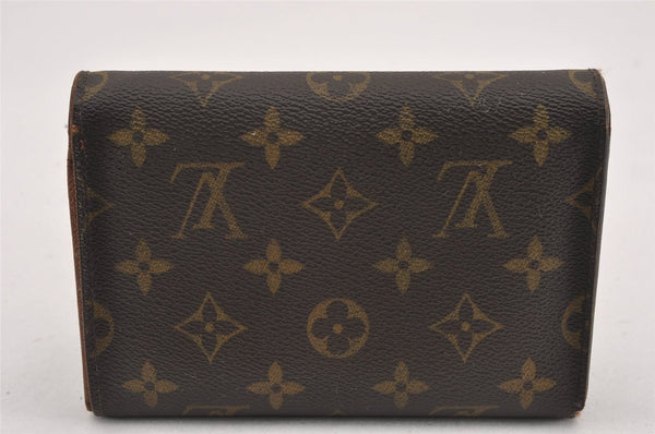 Authentic Louis Vuitton Monogram Porte Tresor Etui Papier Wallet M61202 LV K4850