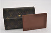 Authentic Louis Vuitton Monogram Porte Tresor Etui Papier Wallet M61202 LV K4850