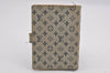 Auth Louis Vuitton Monogram Mini Agenda PM Notebook Cover R20905 Blue LV K4851