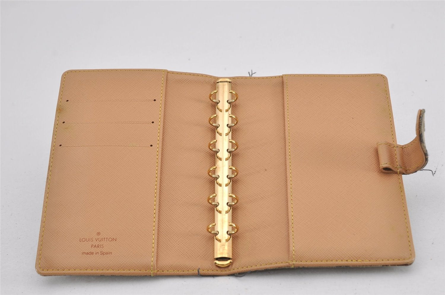 Auth Louis Vuitton Monogram Mini Agenda PM Notebook Cover R20905 Blue LV K4851