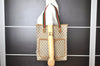 Authentic GUCCI Web Sherry Line GG Plus Tote Bag PVC Leather Brown K4853