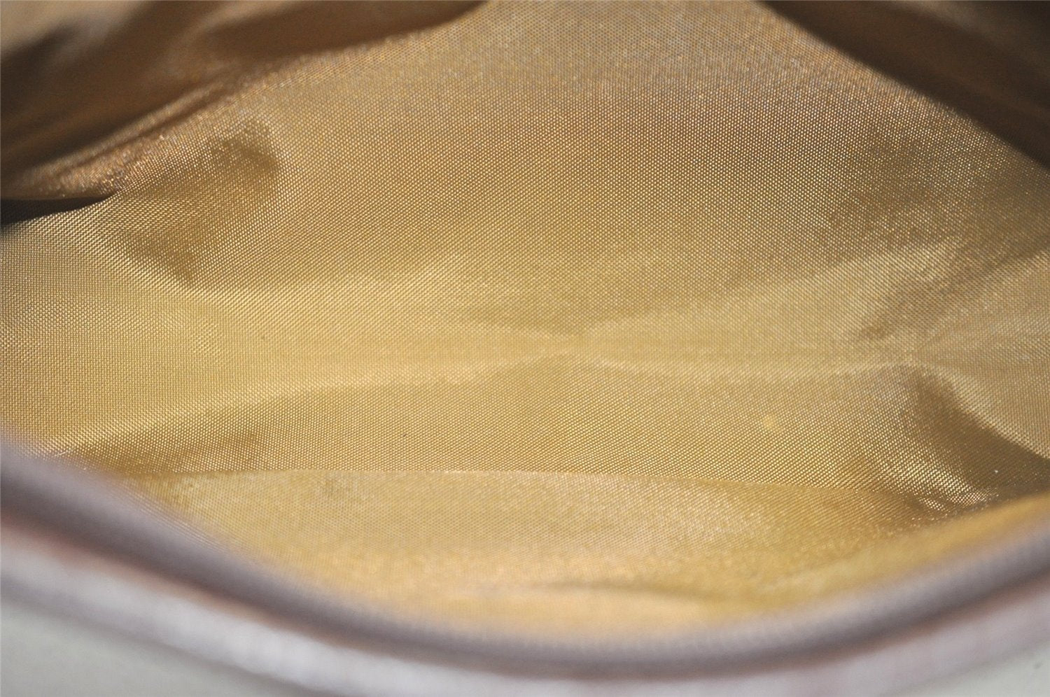 Authentic GUCCI Vintage Clutch Hand Bag Purse GG PVC Leather Brown K4856