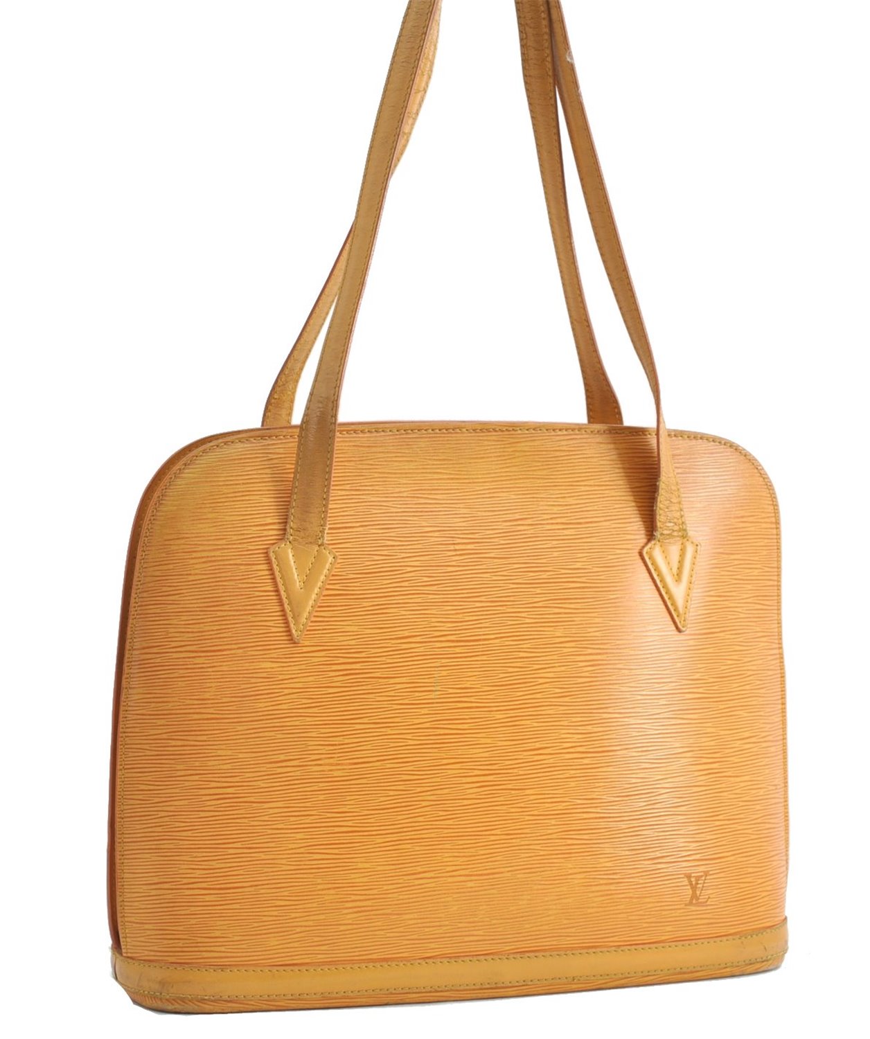 Authentic Louis Vuitton Epi Russac Shoulder Tote Bag Yellow M52289 LV K4857