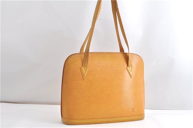 Authentic Louis Vuitton Epi Russac Shoulder Tote Bag Yellow M52289 LV K4857