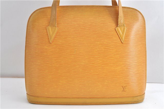 Authentic Louis Vuitton Epi Russac Shoulder Tote Bag Yellow M52289 LV K4857