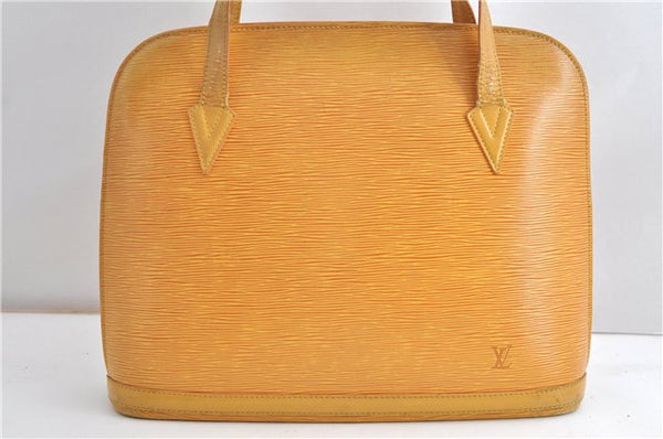 Authentic Louis Vuitton Epi Russac Shoulder Tote Bag Yellow M52289 LV K4857