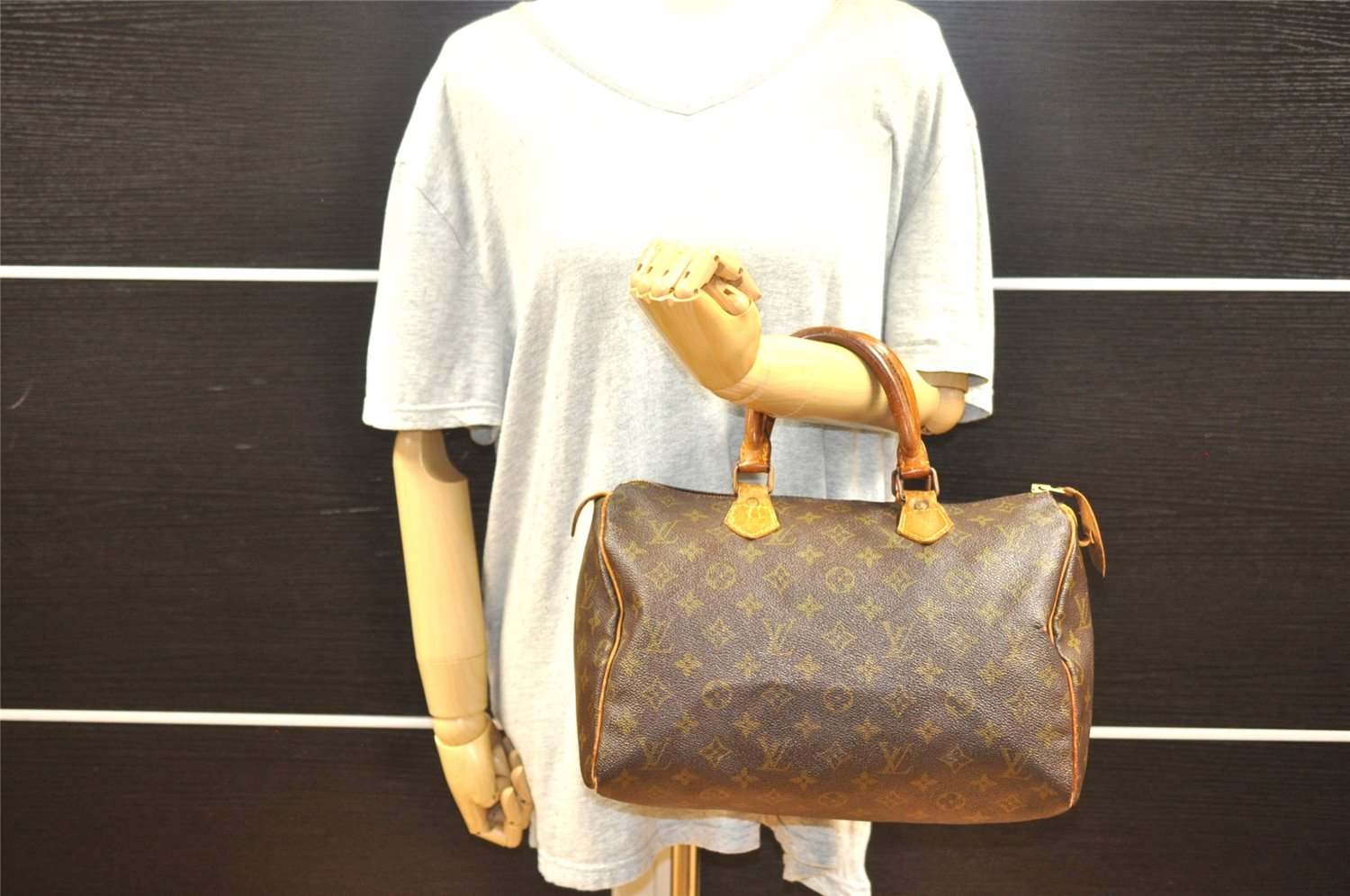 Authentic Louis Vuitton Monogram Speedy 30 Hand Boston Bag Old Model Junk K4860