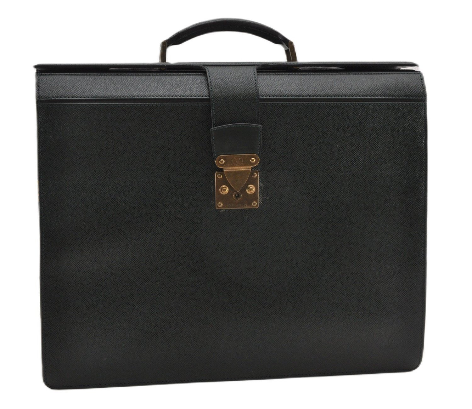 Auth Louis Vuitton Taiga Ural Business Bag Briefcase Green M30024 LV Junk K4861