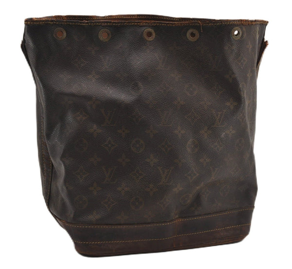 Authentic Louis Vuitton Monogram Noe Shoulder Drawstring Bag M42224 Junk K4864