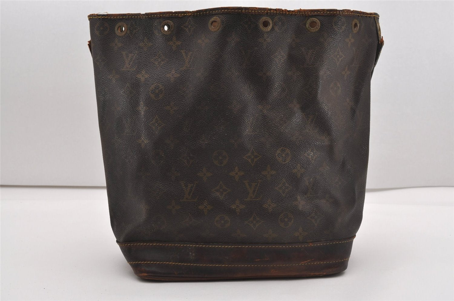 Authentic Louis Vuitton Monogram Noe Shoulder Drawstring Bag M42224 Junk K4864