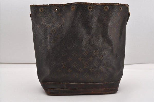 Authentic Louis Vuitton Monogram Noe Shoulder Drawstring Bag M42224 Junk K4864