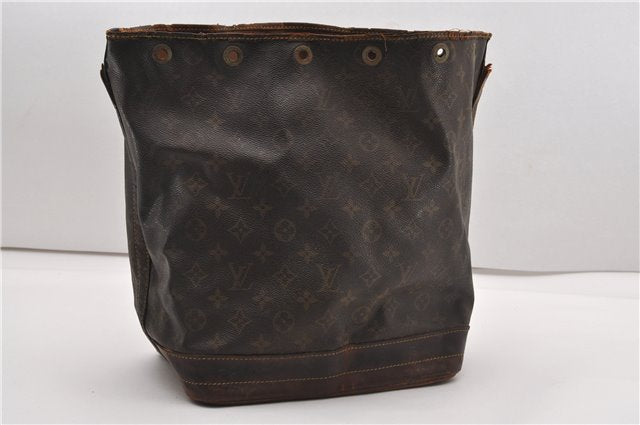 Authentic Louis Vuitton Monogram Noe Shoulder Drawstring Bag M42224 Junk K4864