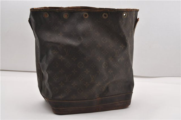 Authentic Louis Vuitton Monogram Noe Shoulder Drawstring Bag M42224 Junk K4864