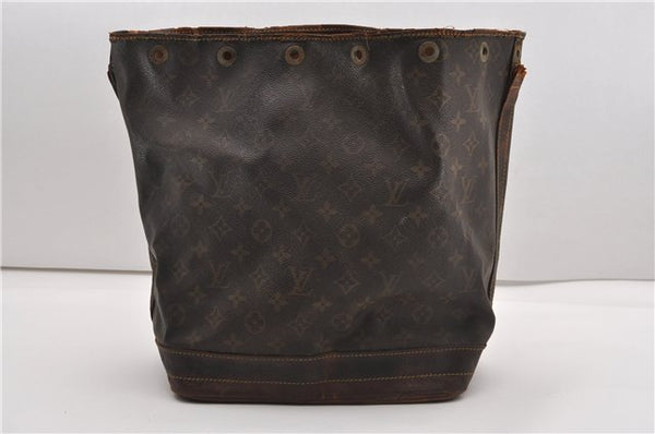 Authentic Louis Vuitton Monogram Noe Shoulder Drawstring Bag M42224 Junk K4864