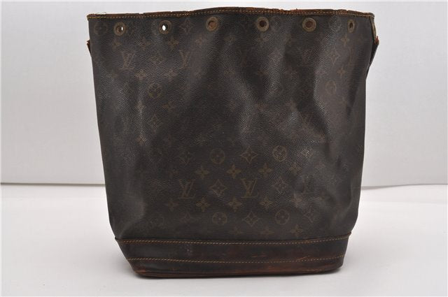 Authentic Louis Vuitton Monogram Noe Shoulder Drawstring Bag M42224 Junk K4864
