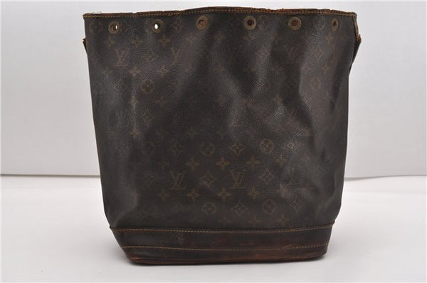 Authentic Louis Vuitton Monogram Noe Shoulder Drawstring Bag M42224 Junk K4864
